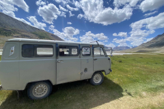 Russian van en route to Tavan Bogd National Park